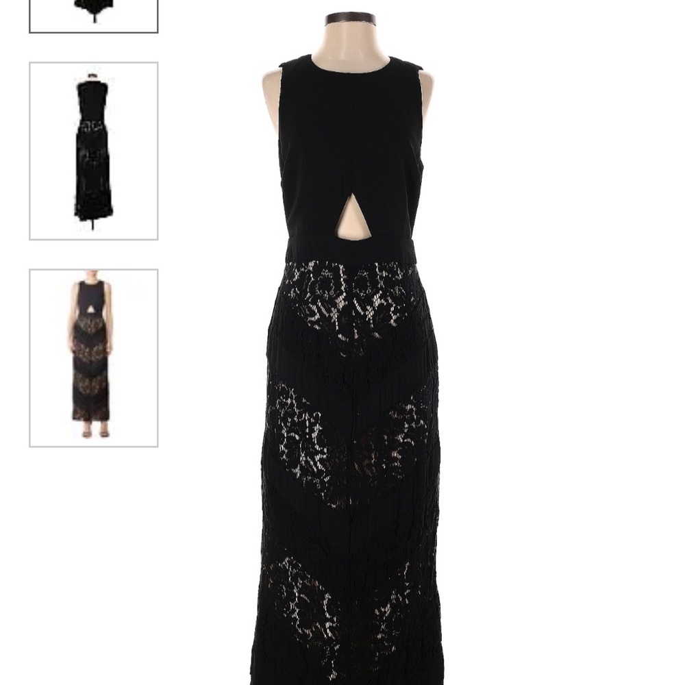 Fame and Partners evening gown with cutout
